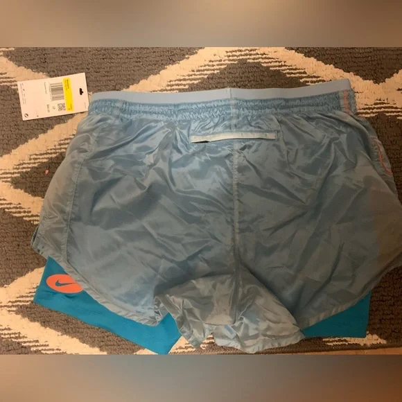 NIKE NWT Icon Clash Tempo Luxe Blue Running Shorts Women’s Small Lined - Picture 4 of 5